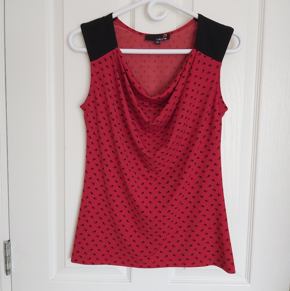 2/$15 Laura red sleeveless tio
